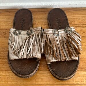 Matisse Dorado Leather Fringe Sandal